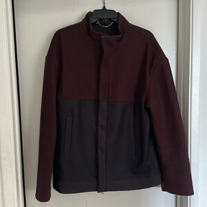 VALENTINO Men's Two-Tone Jacket Burgundy and navy Blue - size US 38, EU 48